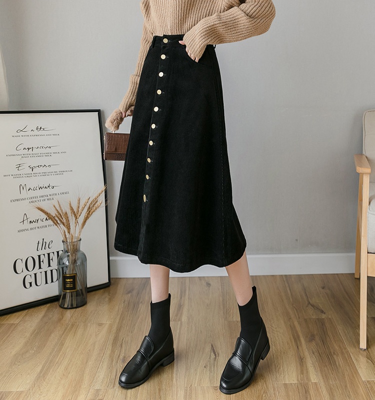 Autumn and winter fashion skirt long A-line long skirt