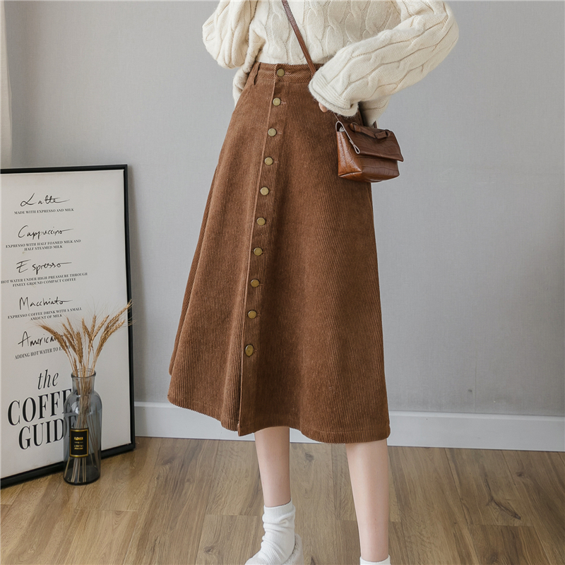 Autumn and winter fashion skirt long A-line long skirt