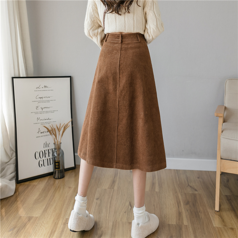 Autumn and winter fashion skirt long A-line long skirt