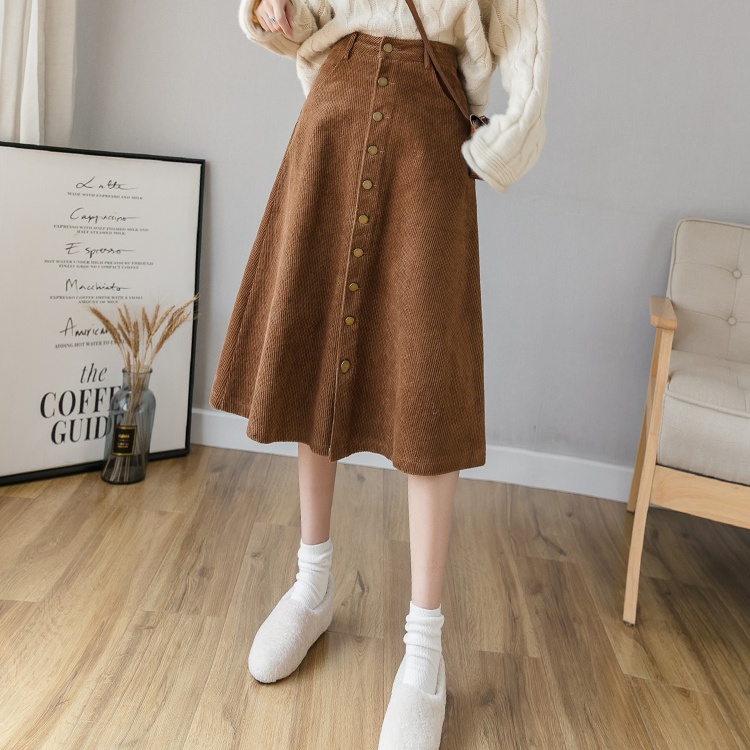 Autumn and winter fashion skirt long A-line long skirt