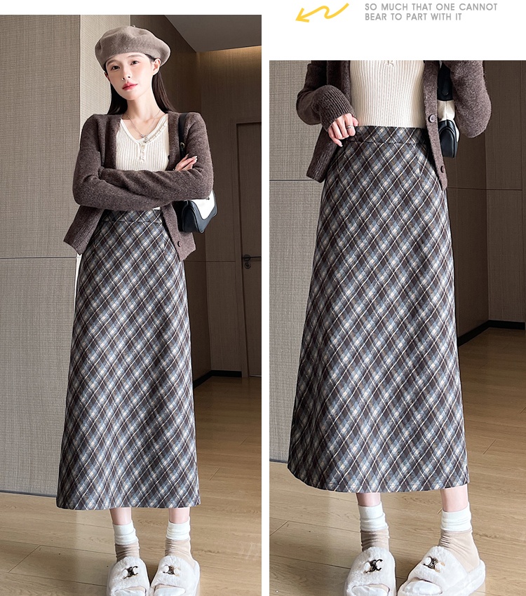 Package hip woolen autumn and winter skirt for women