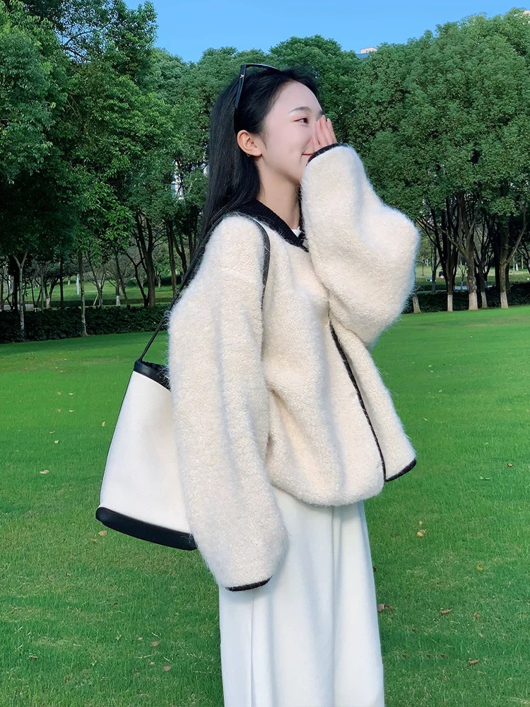 Hairy loose coat tender lazy sweater