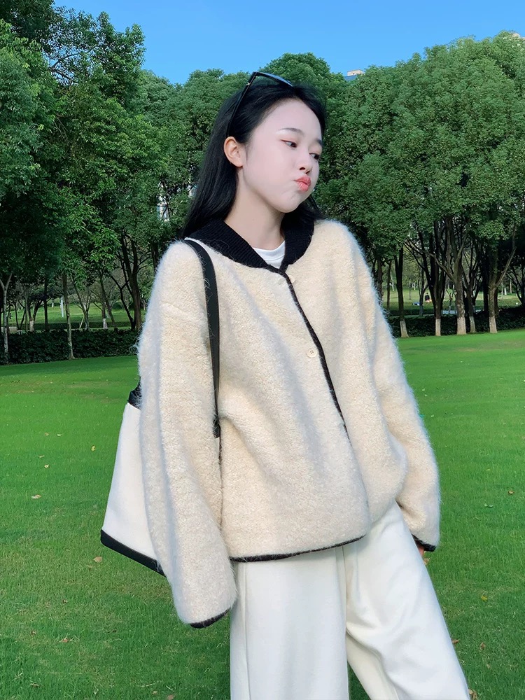 Hairy loose coat tender lazy sweater