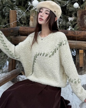 Temperament retro sweater pullover long sleeve tops