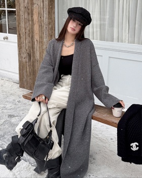 Exceed knee autumn and winter overcoat lazy cardigan for women