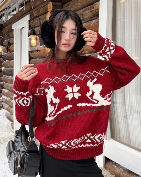 Loose lazy sweet show young winter sweater