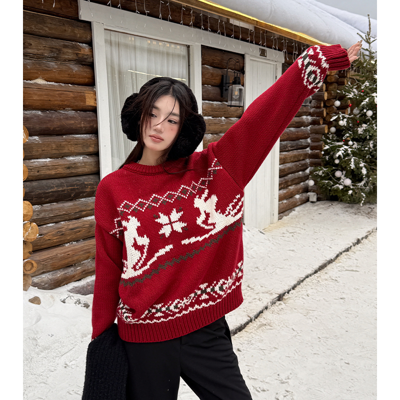 Loose lazy sweet show young winter sweater