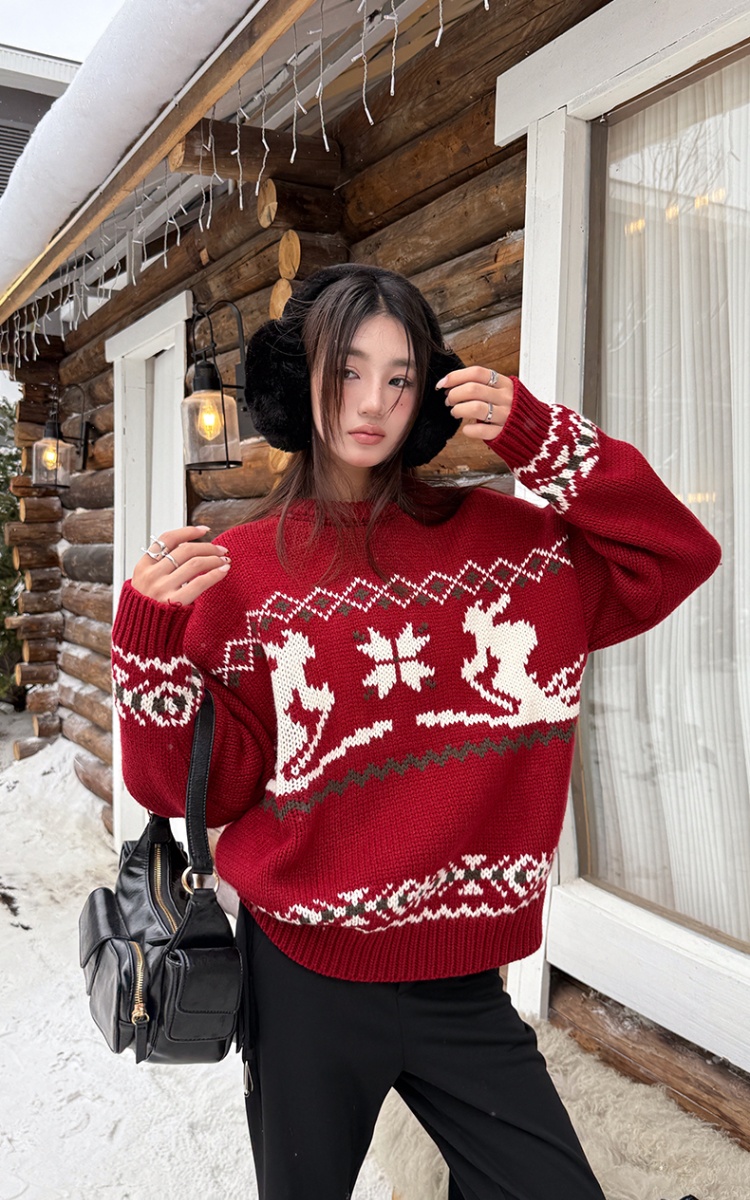 Loose lazy sweet show young winter sweater