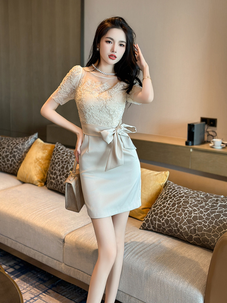 France style frenum summer package hip lace dress for women