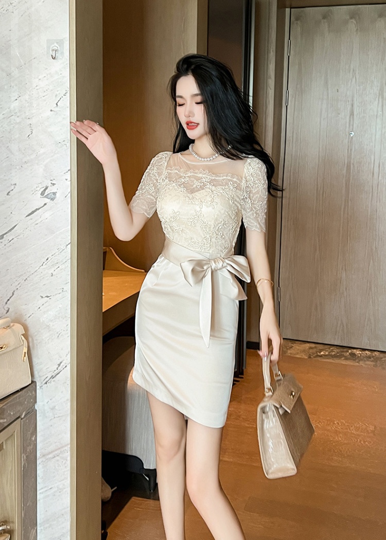 France style frenum summer package hip lace dress for women