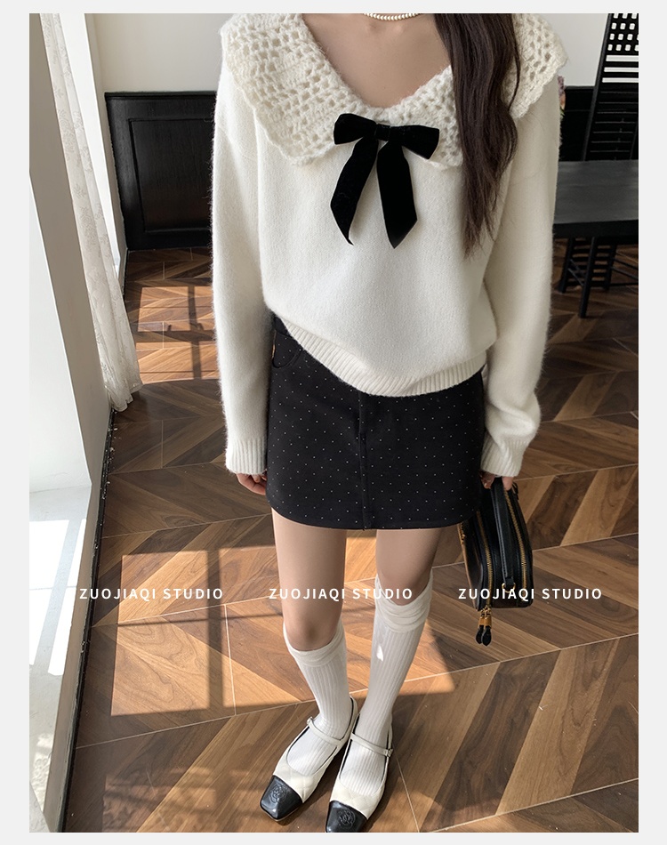 Gray pullover sweater show young tops for women