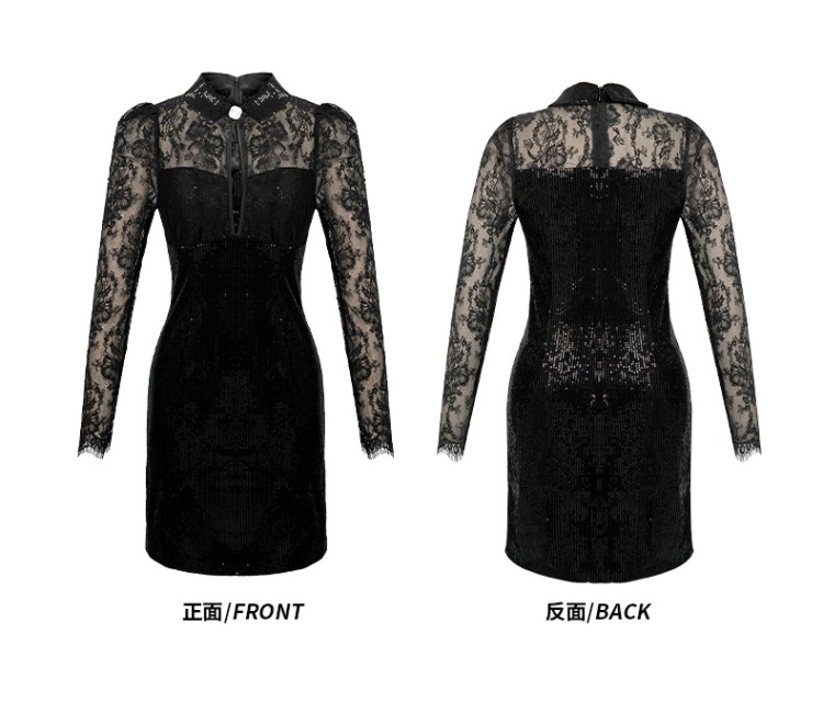 Party sequins dress lace ladies formal dress for women