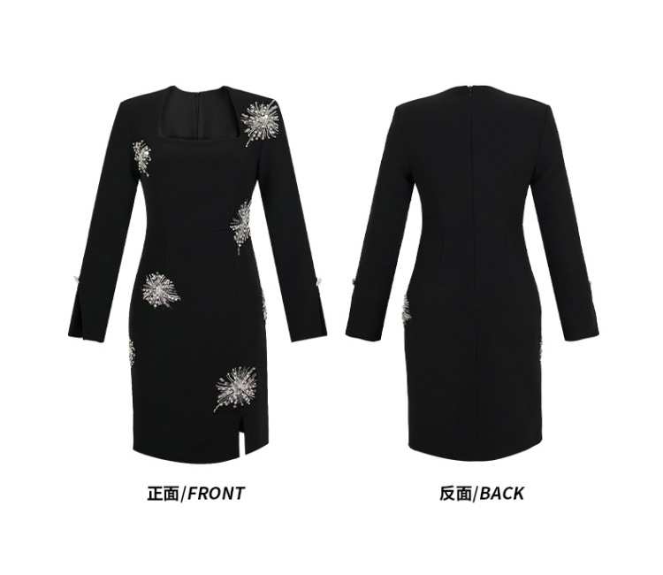 Autumn package hip temperament rhinestone dress for women