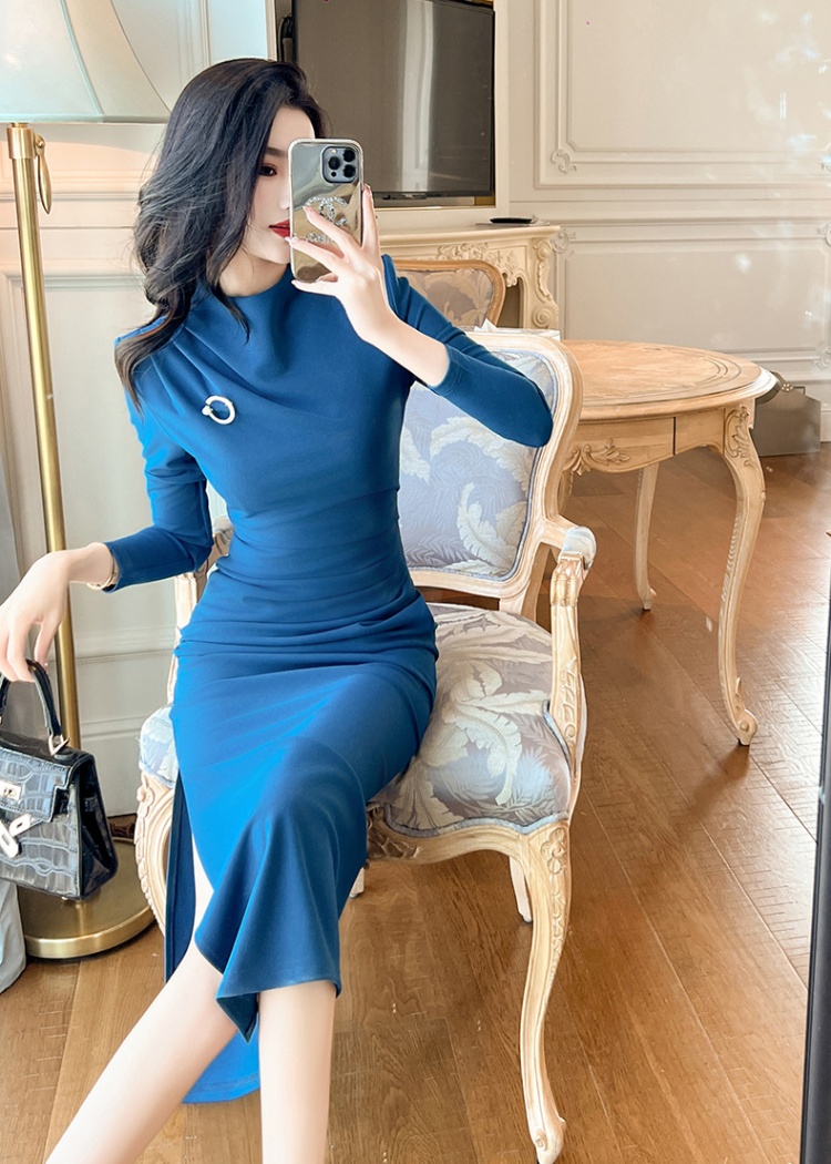 France style dress exceed knee long dress for women