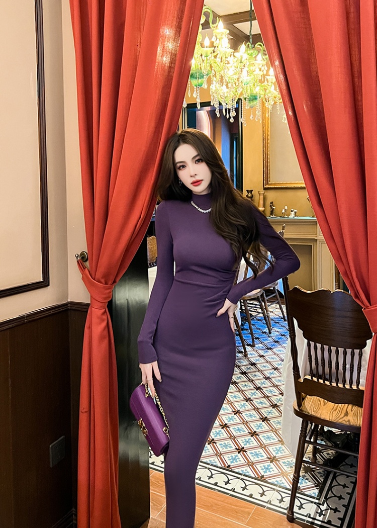 Thick dress France style long dress for women