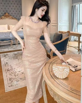 Autumn and winter ladies long dress gauze dress