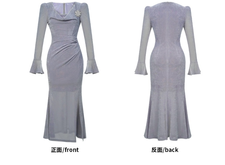 Slim autumn and winter dress ladies long dress for women