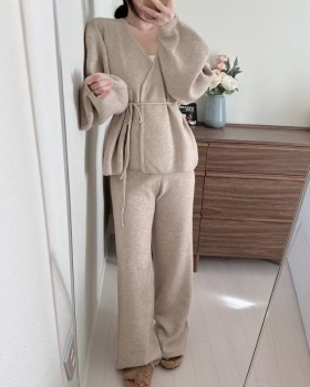 Frenum sweater high waist long pants a set