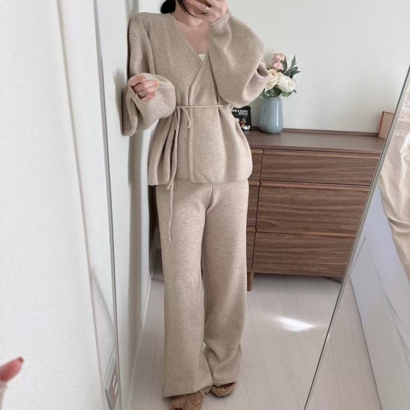 Frenum sweater high waist long pants a set