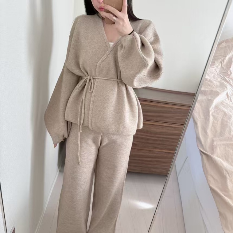 Frenum sweater high waist long pants a set