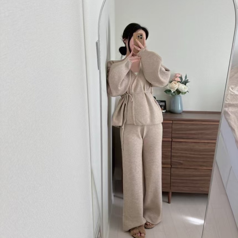 Frenum sweater high waist long pants a set