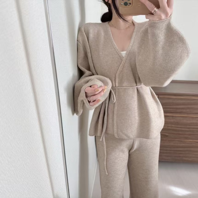 Frenum sweater high waist long pants a set