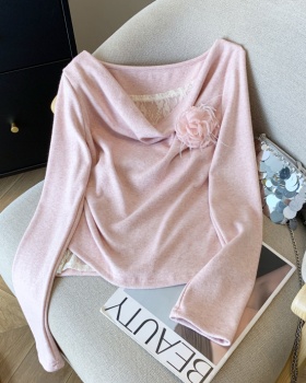 Flowers long sleeve T-shirt enticement tops for women