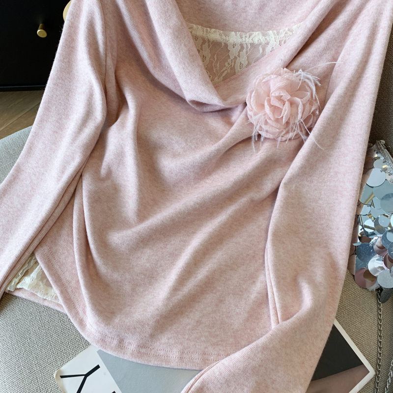 Flowers long sleeve T-shirt enticement tops for women