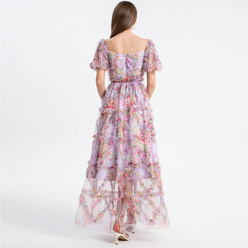 Cake violet court style France style cinch dress