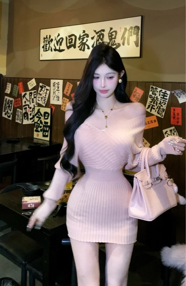 Sexy slim pure temperament dress for women