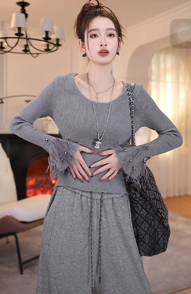 Slim autumn and winter bottoming shirt thick tops