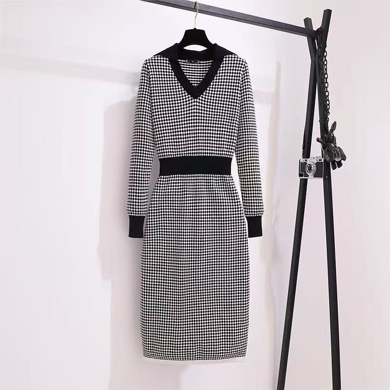 France style autumn light slim temperament dress