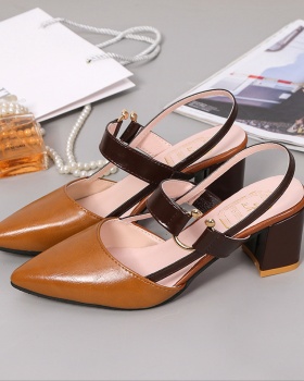 Thick high-heeled shoes cingulate sandals for women