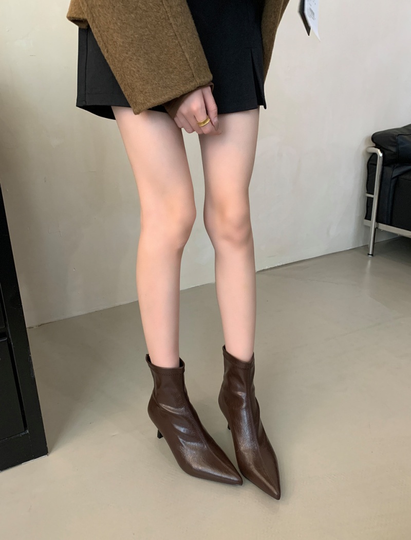 Fine-root boots autumn and winter short boots for women