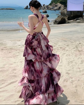 Vacation halter dress Thailand seaside beach dress