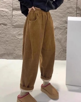 Loose corduroy sweatpants sports pants for women