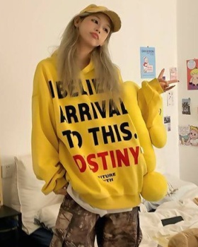 Letters printing tops street American style hoodie