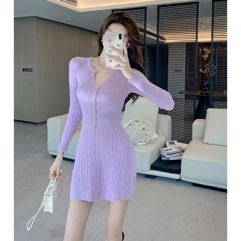 Bottoming T-back autumn and winter dress for women