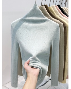 Long sleeve sweater high collar bottoming shirt for women