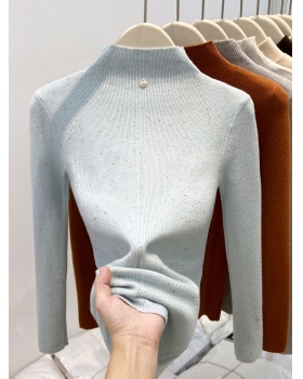 Half high collar sweater bottoming shirt for women