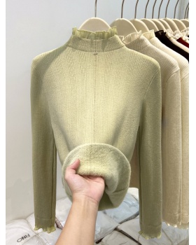 Knitted bottoming shirt thick sweater for women