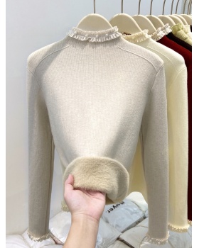 Knitted bottoming shirt autumn and winter sweater for women