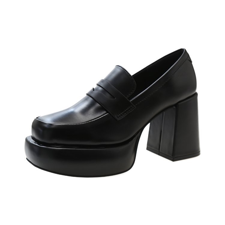 Thick fashion France style shoes lady low platform