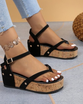 France style lady  thick crust rome sandals for women