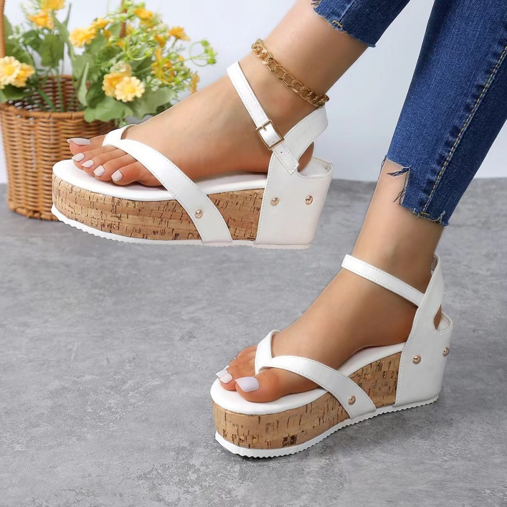 France style lady  thick crust rome sandals for women