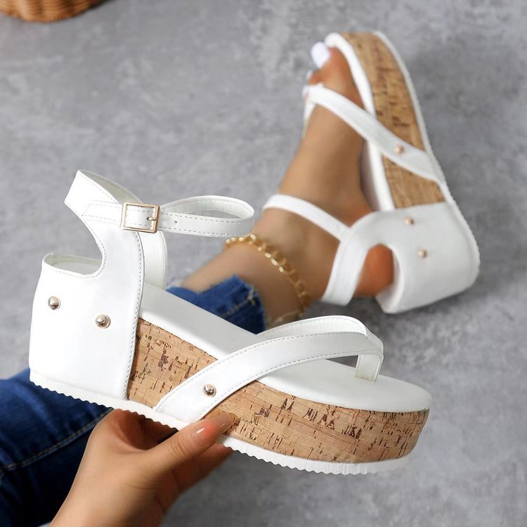 France style lady  thick crust rome sandals for women