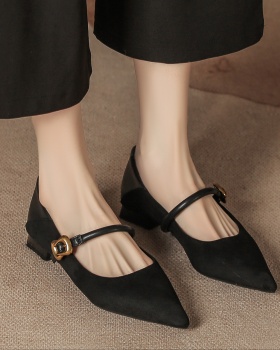 Fashion low high-heeled shoes autumn and winter shoes