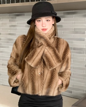 Winter scarves imitation of mink hair coat for women