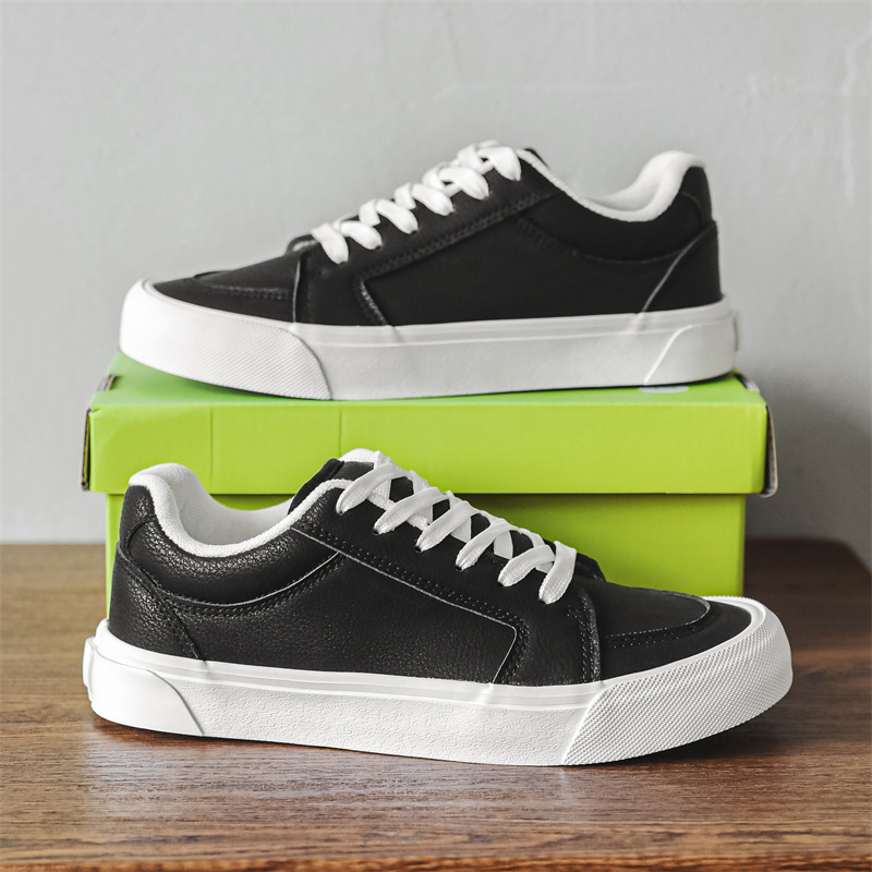 Casual low shoes spring leather face canvas shoes for men