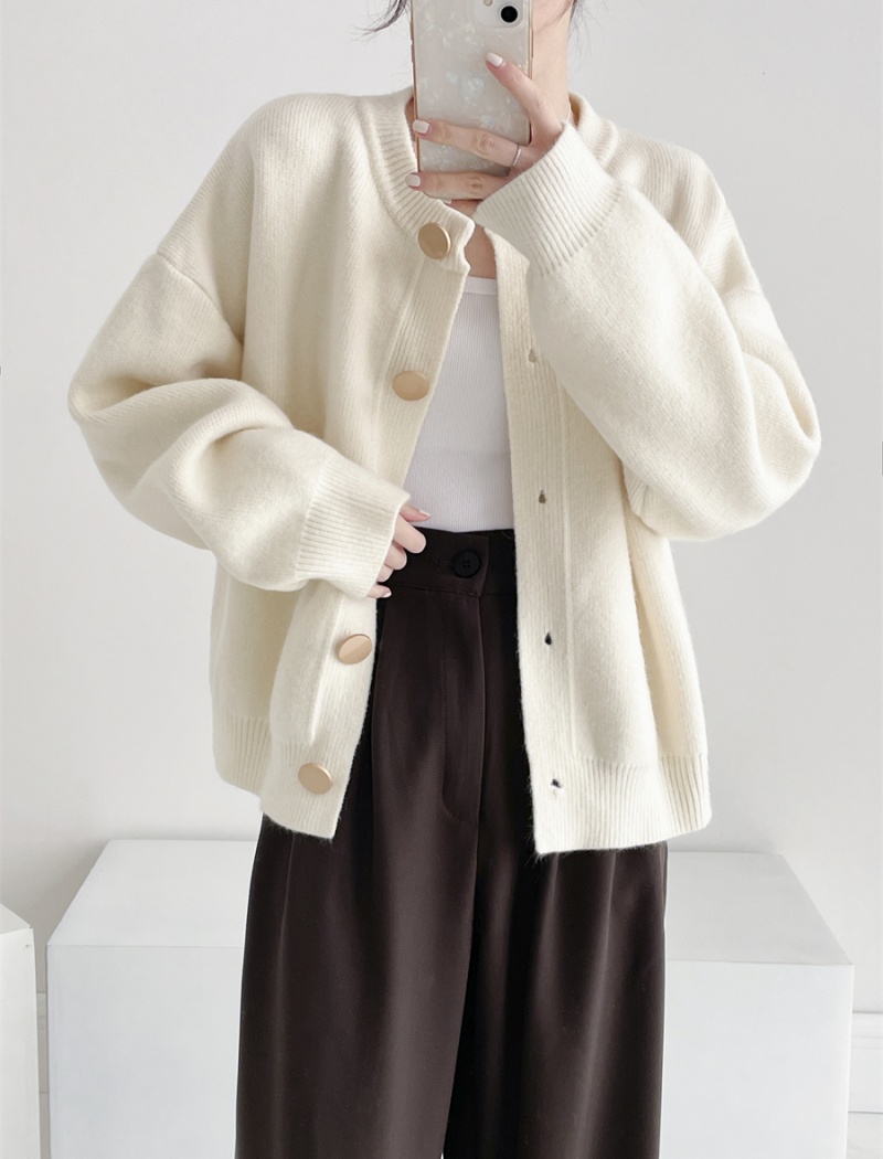 Loose single-breasted coat Korean style cardigan